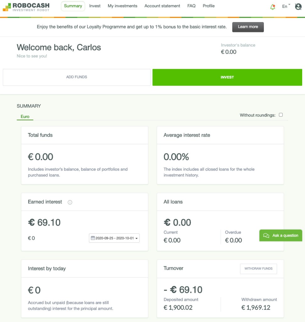 Robocash Update SavingsForFreedom September 2020