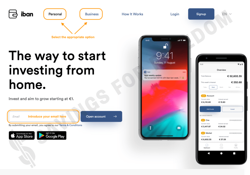 Iban Wallet Registration @ Savings4Freedom